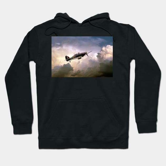 Hurricane YBW Hoodie by aviationart